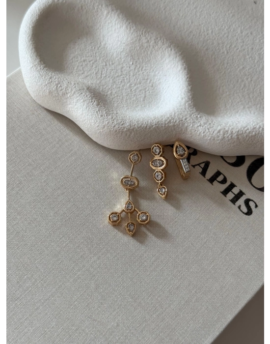 Rain Üç Set Küpe