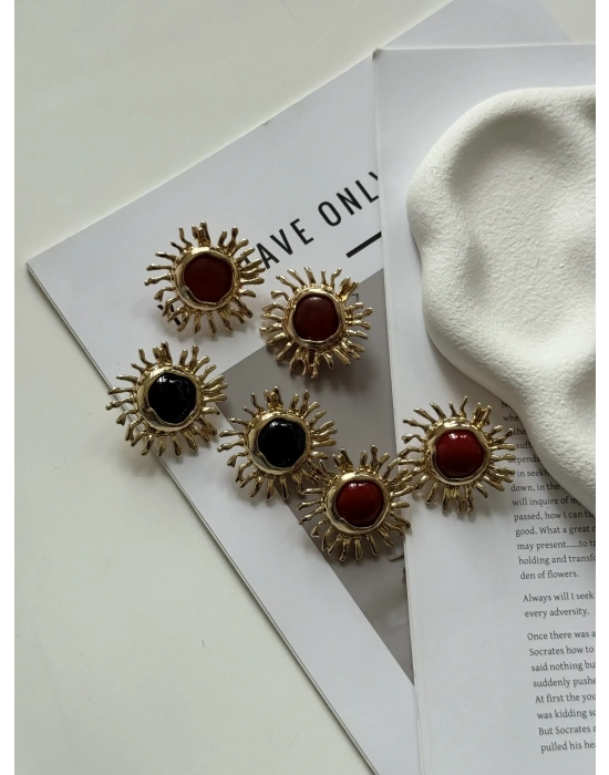 Güneş çelik küpe