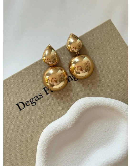 İtalyan Damla Gold Küpe