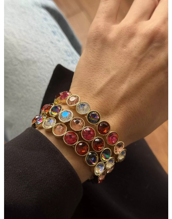 Kristal renkli taş bileklik