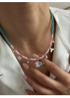 Balık Charm Renkli Kolye