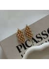 Pinterest Zincir Gold Küpe
