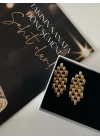 Pinterest Zincir Gold Küpe