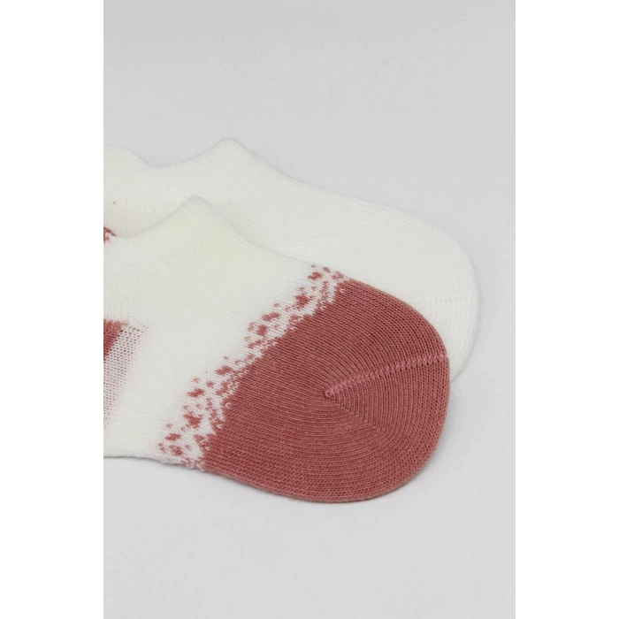 2li Penye Sneakers Çorap Bs20105 Ekru Pudra