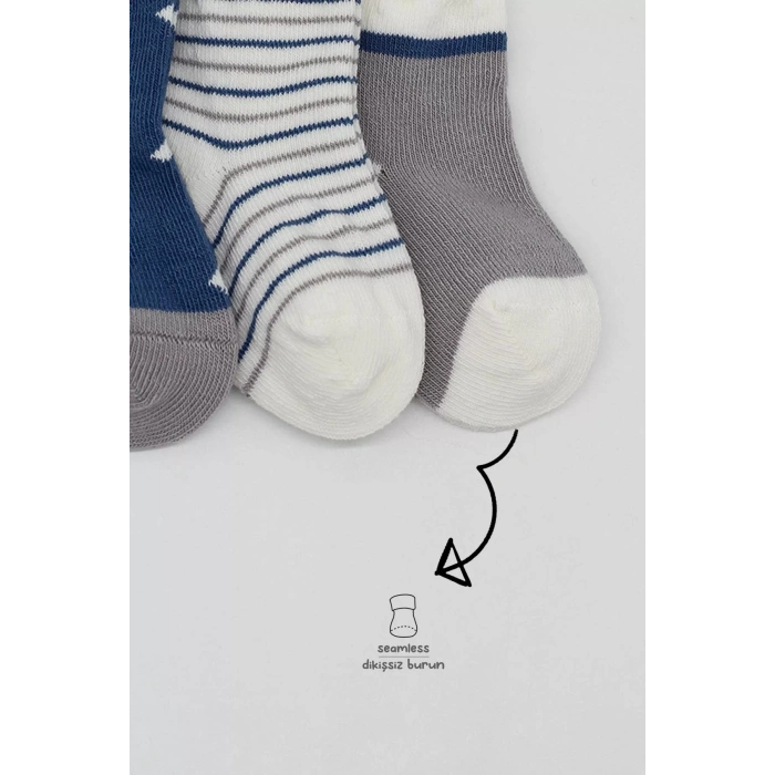 3lü Penye Erkek Soket Çorap Bs10111 İndigo