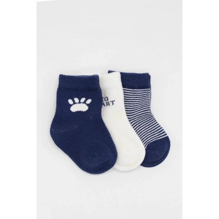 3lü Penye Soket Çorap Bs10110 İndigo