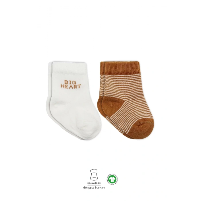 Big Heart Penye Soket Çorap 2li  Hardal
