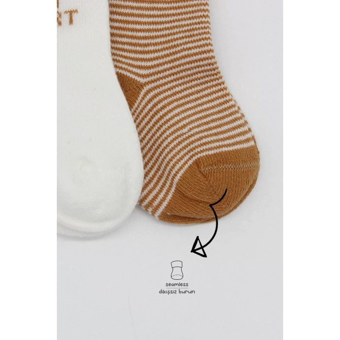 Big Heart Penye Soket Çorap 2li  Hardal