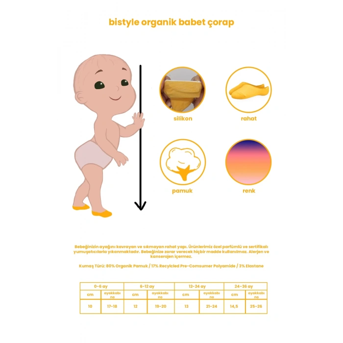 Bistyle 6lı Mix Babet Çorap 30101 Lila