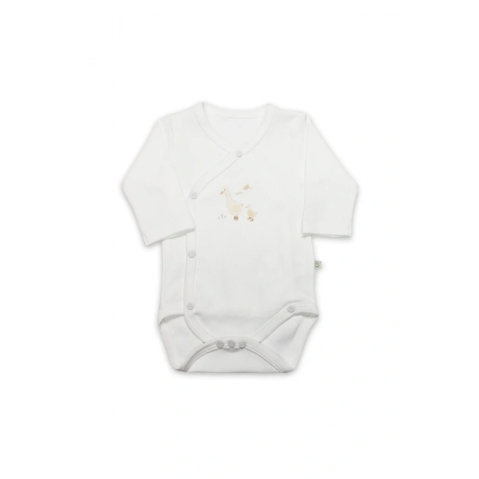 Bistyle Kruvaze  Body Uzun Kol Welcome Baby Duck 17108 Sarı