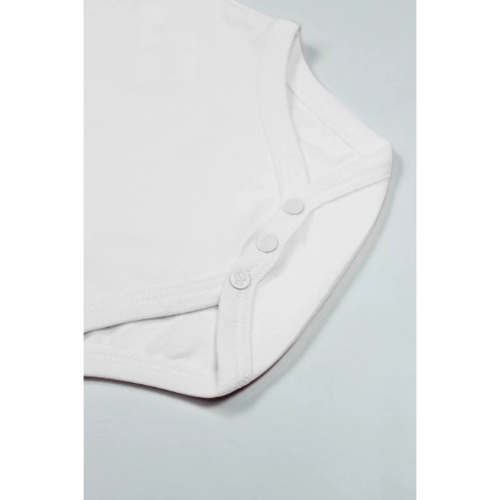 Bistyle Organik Natural Basic Style Yarım Kol Body Bs17103 Beyaz