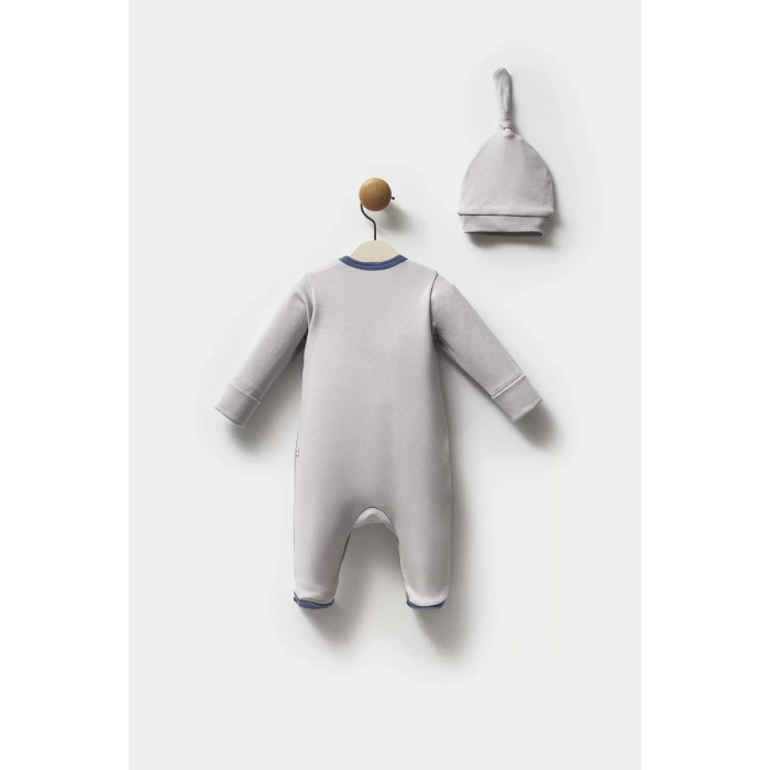 Moi Noi Şapkalı Tulum Mnb1250 Gri