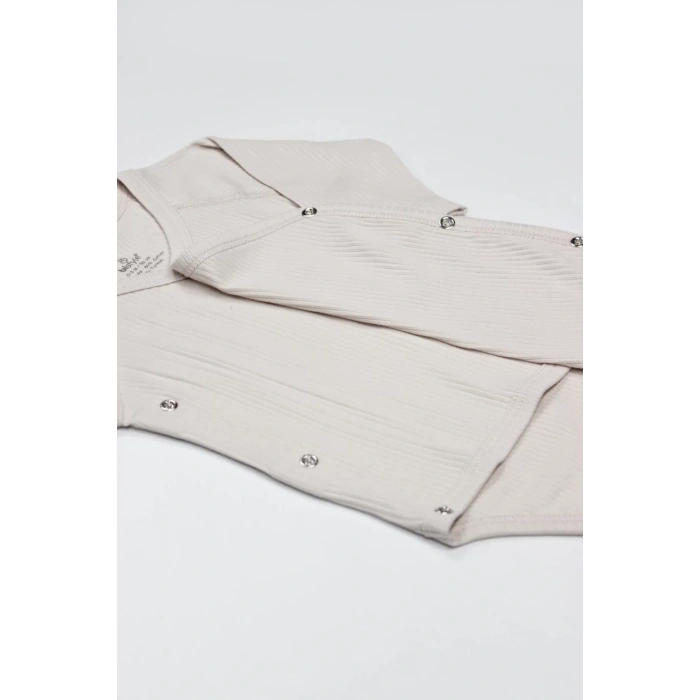 Organic Modal Flying Balloons Kruvaze Uzun Kol Body Bs17121 Bej