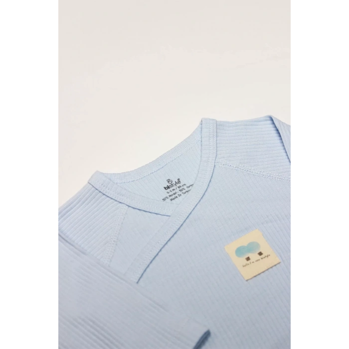 Organic Modal Flying Balloons Kruvaze Uzun Kol Body Bs17121 Mavi