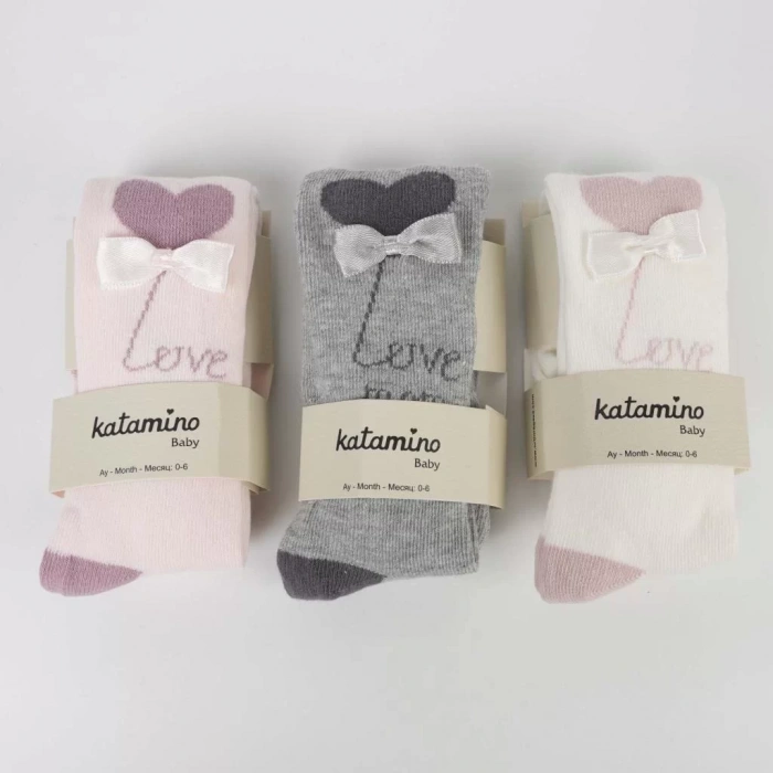 Sudan Aks Kız Bebek Külotlu Çorap K62302 Asorti