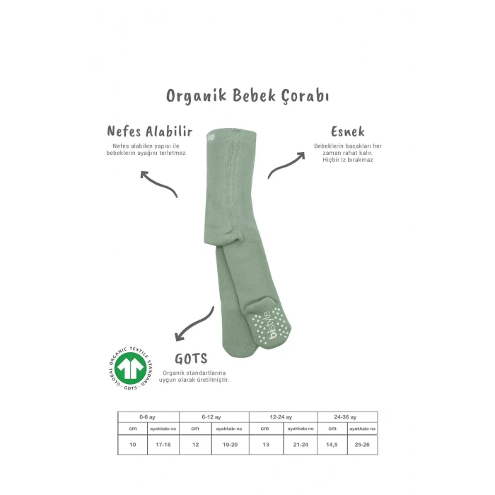 Tekli Kaymaz Mix Havlu Külotlu Çorap 50501 Nil