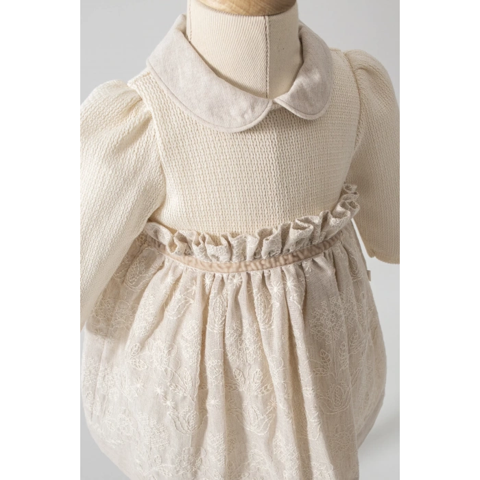 Tongs Baby Elbise 8050 Ekru