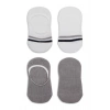 Bistyle 2li Penye Babet Silikon Çemberli Çorap 30102 Gri Beyaz