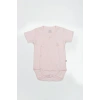 Bistyle Organik Natural Basic Style Kruvaze Yarım Kol Body Bs17101 Pembe