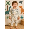 Dinazor Desenli Erkek Bebek Eşofman Takımı %100 Pamuk