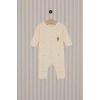 Kız Bebek Uzun Kol Patiksiz Tulum  Krem