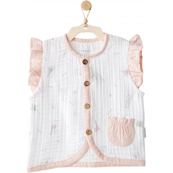 Andywawa Ac25525 Love Family Müslin Yelek Ekru