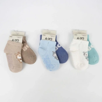 Aristo 2 Li Abs Erkek Bebek Patik Çorap K20406 Asorti