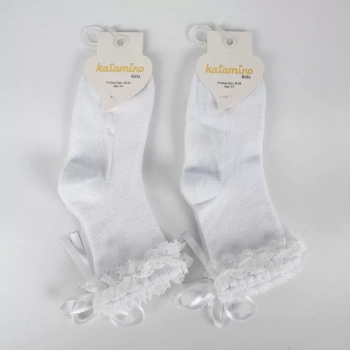 Ayçıl Aks. Kız Soket Çorap K22230 Beyaz