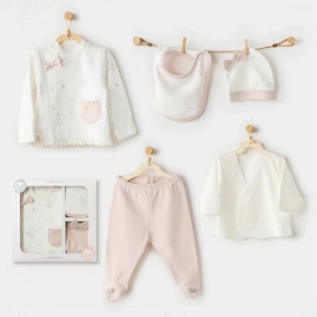 Ballerina 5 Parça Hastane Çıkışı Ekru