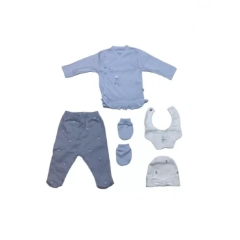 Bibaby Biorganic Love Floral 5li Hastane Çıkış Seti 62360 Ekru Lila