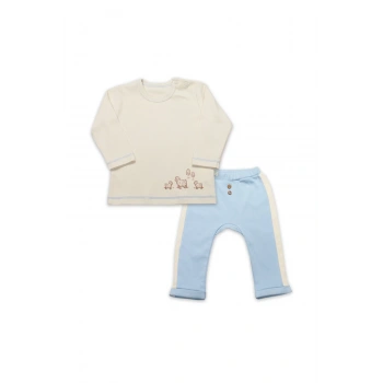 Bistyle Curly Lamb 2li Bebe Takım 14107 Bej-ekru