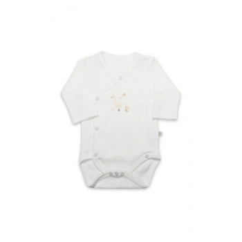 Bistyle Kruvaze  Body Uzun Kol Welcome Baby Duck 17108 Sarı