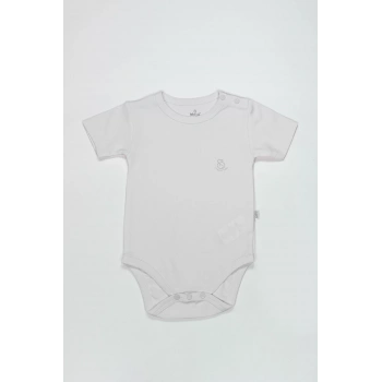 Bistyle Organik Natural Basic Style Yarım Kol Body Bs17103 Beyaz