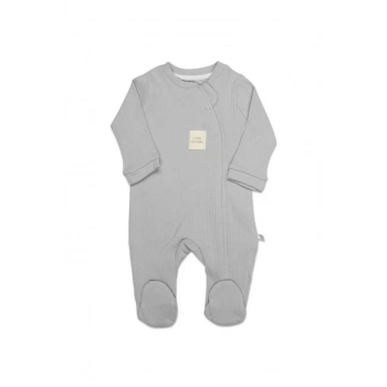 Bistyle Style Natural Fermuarlı Bebe Tulum 15115 Gri