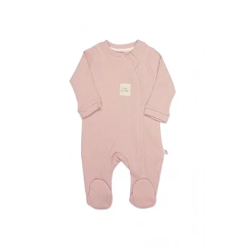 Bistyle Style Natural Fermuarlı Bebe Tulum 15115 Pembe