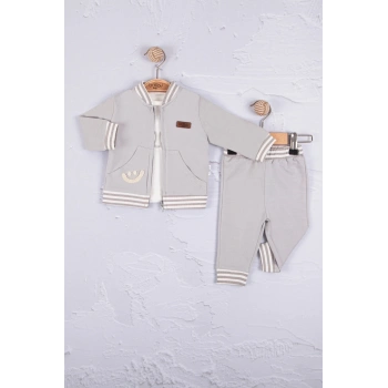 Hello Nakışlı % 100 Pamuk 3lü Erkek Bebek Takımı