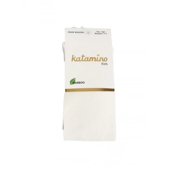 Kız Bambu Külotlu Çorap  Krem