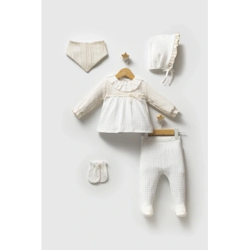 Tongs Baby Authentic 5li Zıbın Takım Ekru