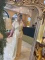 SARI PUANTİYELİ ELBİSE