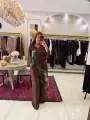 KAHVE TÜL DETAY 2 Lİ SET