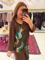KAHVE TÜL DETAY 2 Lİ SET