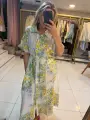 SARI ÇİÇEKLİ ELBİSE