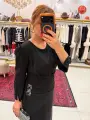 SİYAH TAŞLI ELBİSE