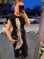 SİYAH TAŞLI ELBİSE