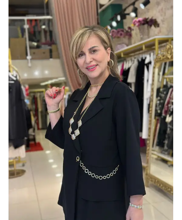 SİYAH ZİNCİR DETAY TAKIM