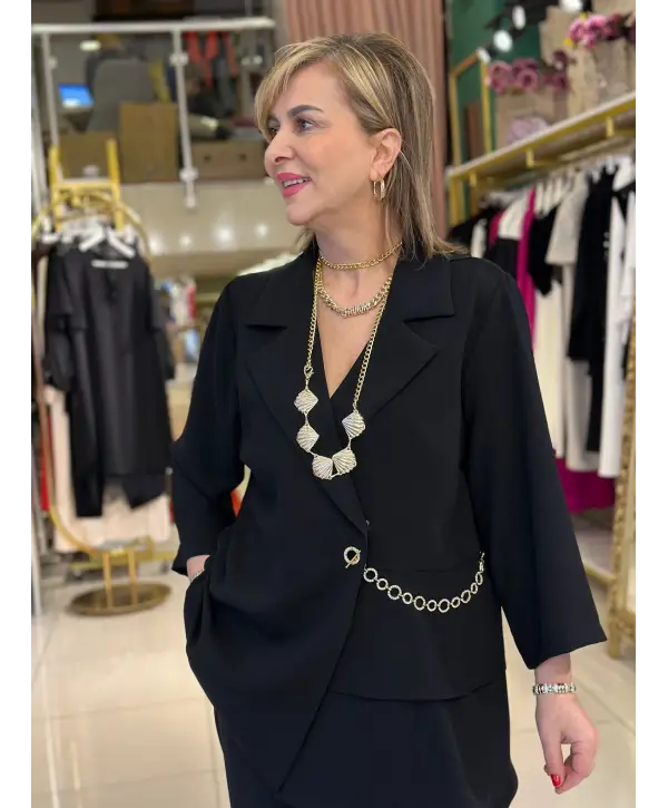 SİYAH ZİNCİR DETAY TAKIM