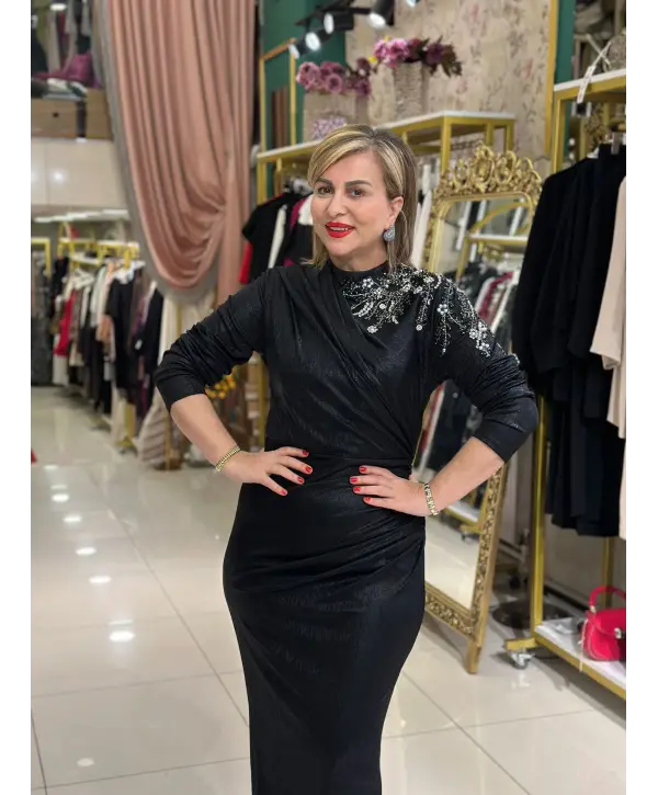 TAŞLI ABİYE ELBİSE