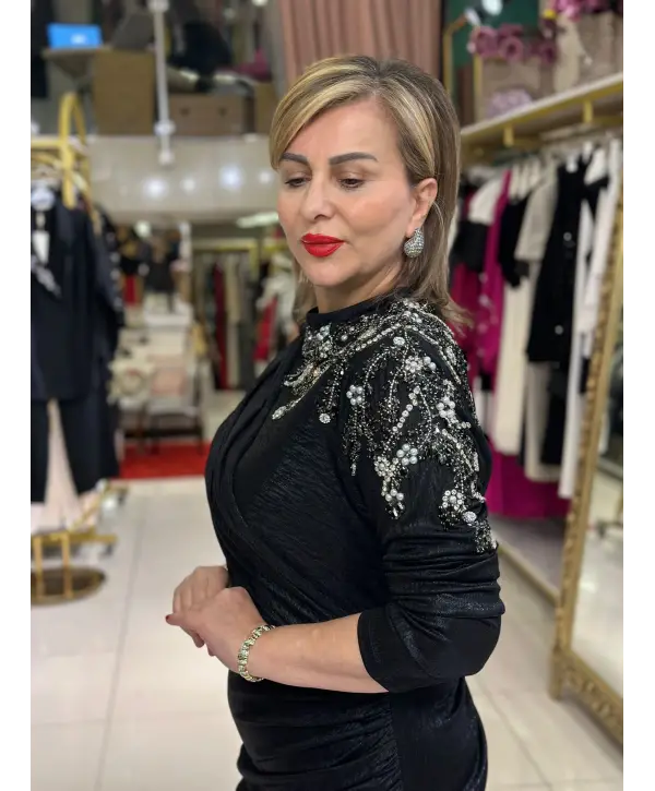 TAŞLI ABİYE ELBİSE