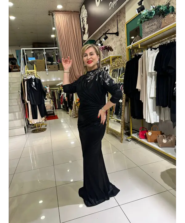 TAŞLI ABİYE ELBİSE