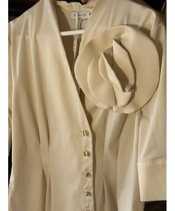 KREM GÜL DETAY GÖMLEK